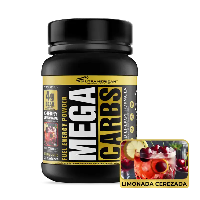 Mega Carbs Limón Cereza - Bcaa + Glutamina