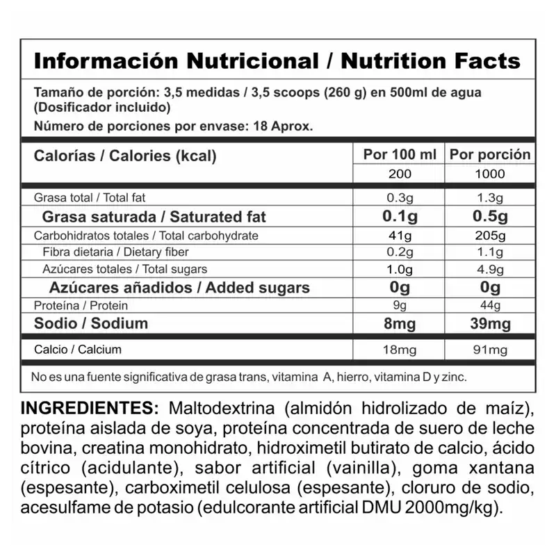 CREATIN POWER - PROTEÍNA HIPÉRCALORICA